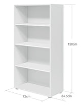 Roomie Midi bookcase, White