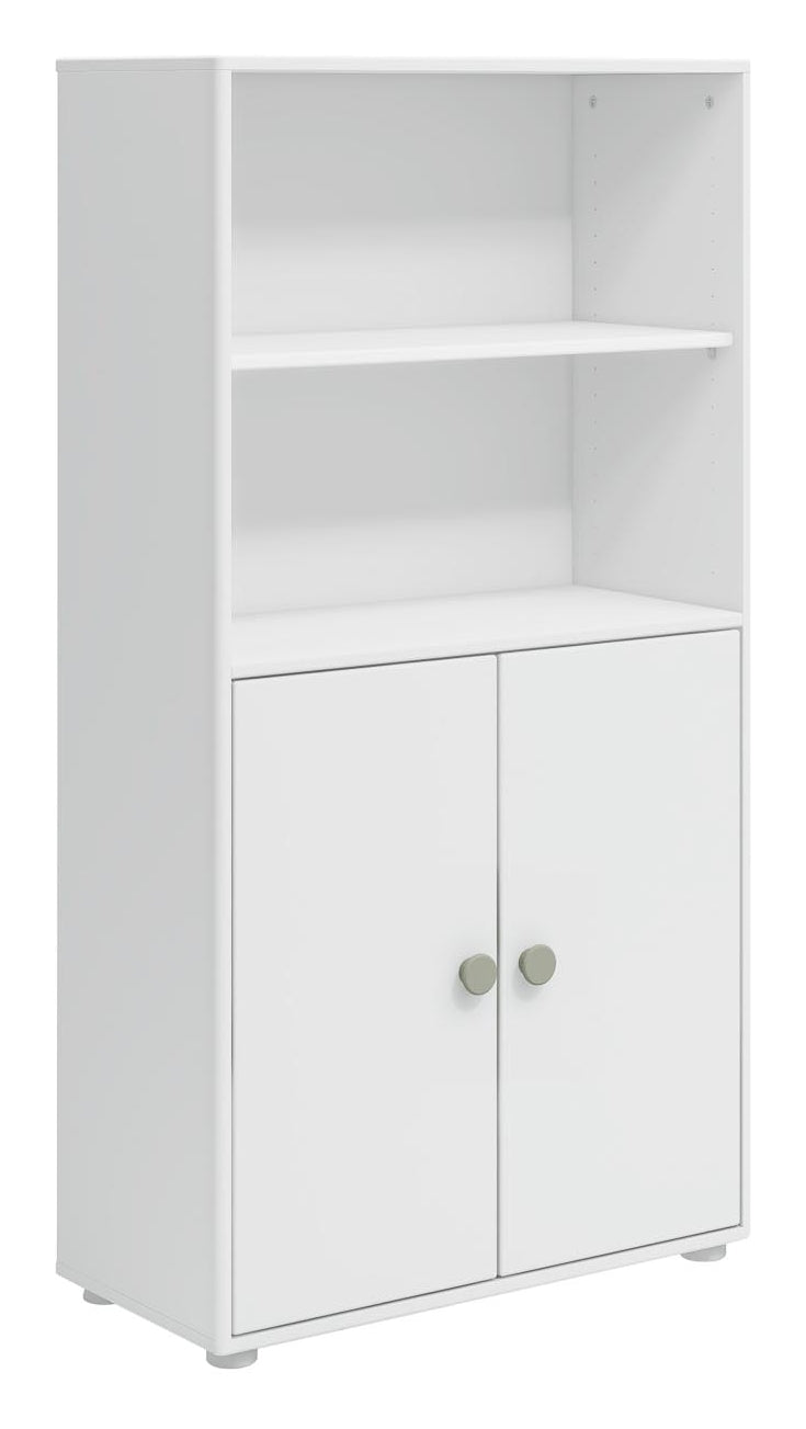 Roomie Midi shelf with 2 doors, Green/White