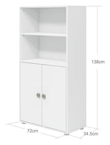 Roomie Midi shelf with 2 doors, Green/White