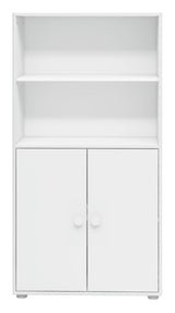 Roomie Midi bookcase with 2 doors, White