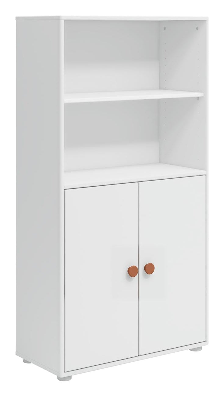 Roomie Midi shelf with 2 doors, Rosa/White