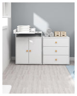 Roomie Changing table with 2 doors, white/oak