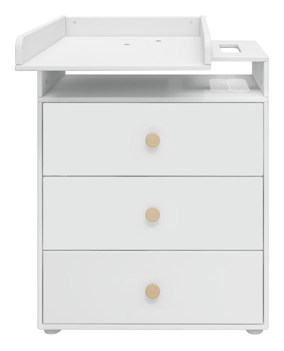 Roomie Changing table with 3 drawers, white/oak