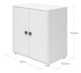 Roomie Cabinet, White/Green