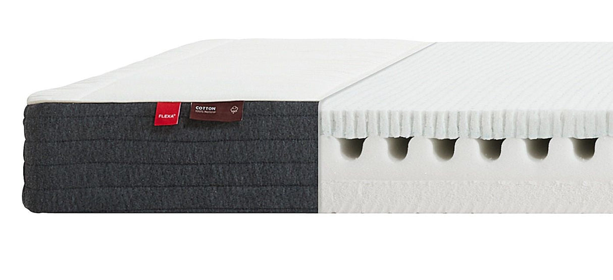 Latex/Foam/Latex mattress with cotton cover, 200x90