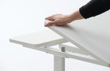 FLEXA Study EVO desk with front bezel, white