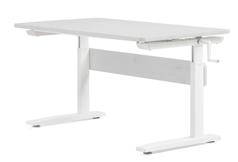 FLEXA Study Desk Raise/Lower, White Pigmented