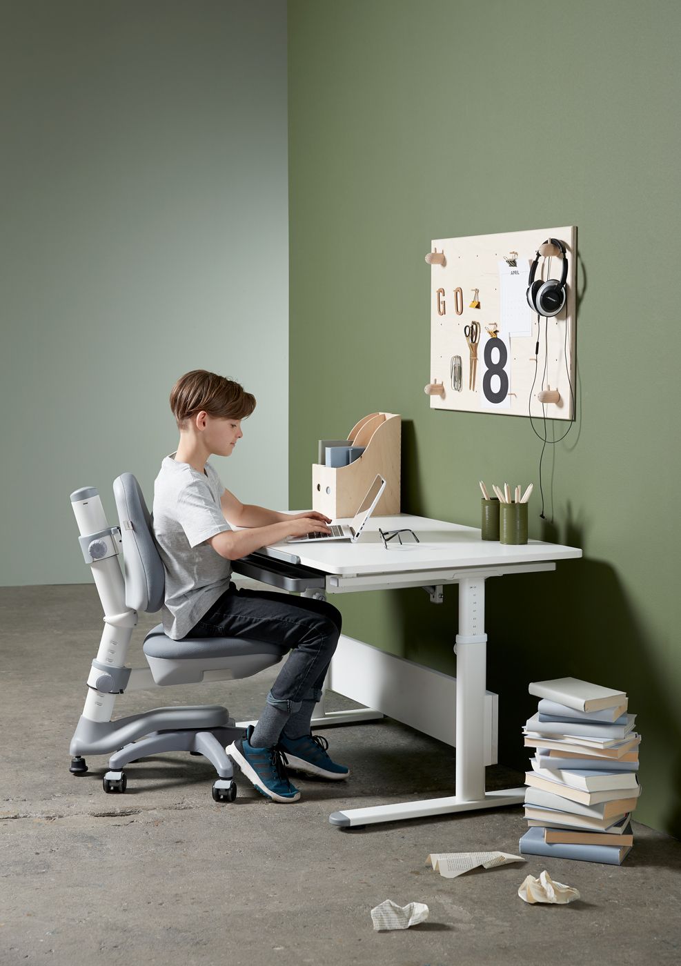 FLEXA Study VERTO desk chair, gray