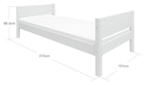 Flexa White Single bed, 200x90