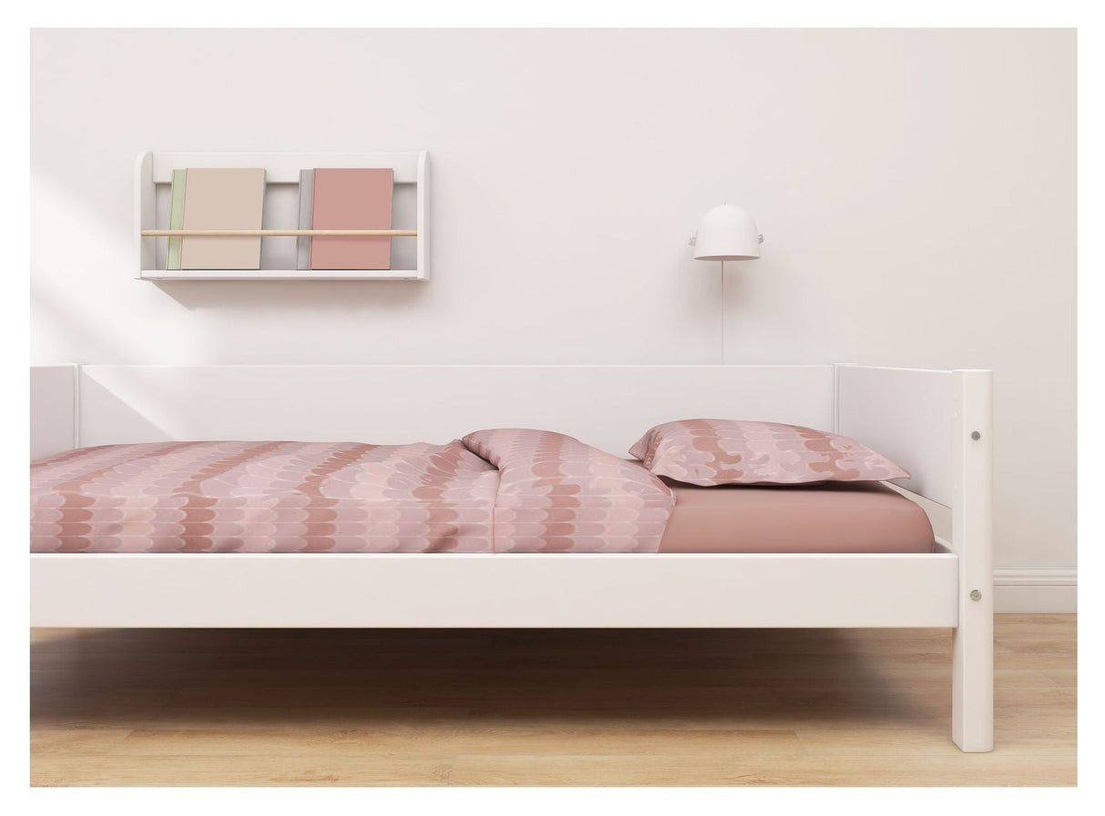 Flexa White Single bed with headboard, 200x90