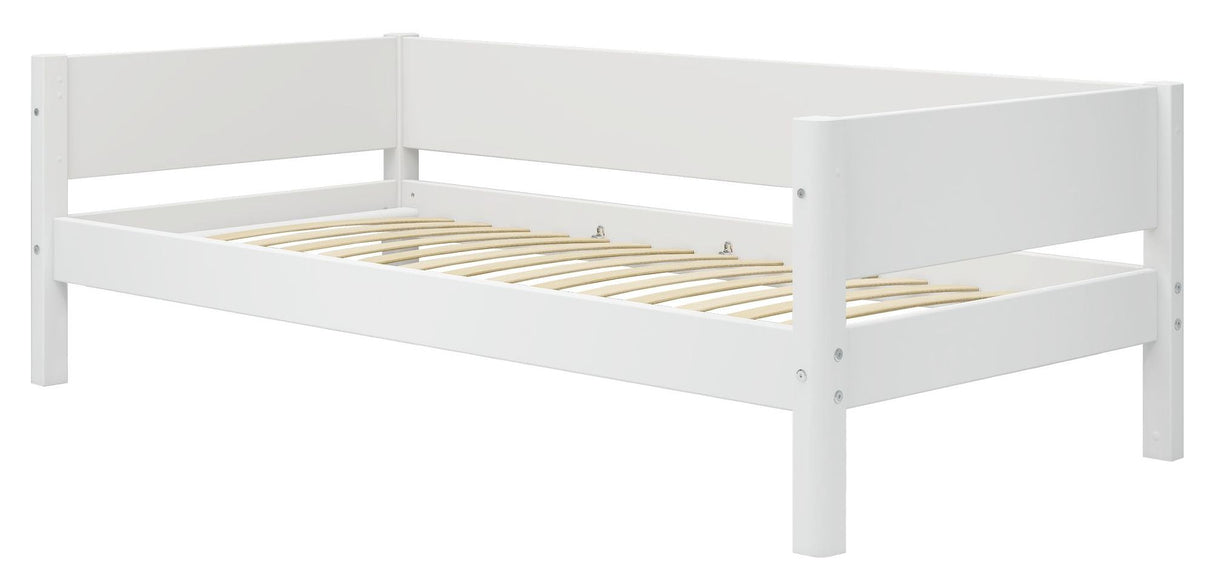 Flexa White Single bed with headboard, 200x90