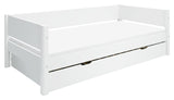 Flexa White Single bed with pull-out bed, 200x90