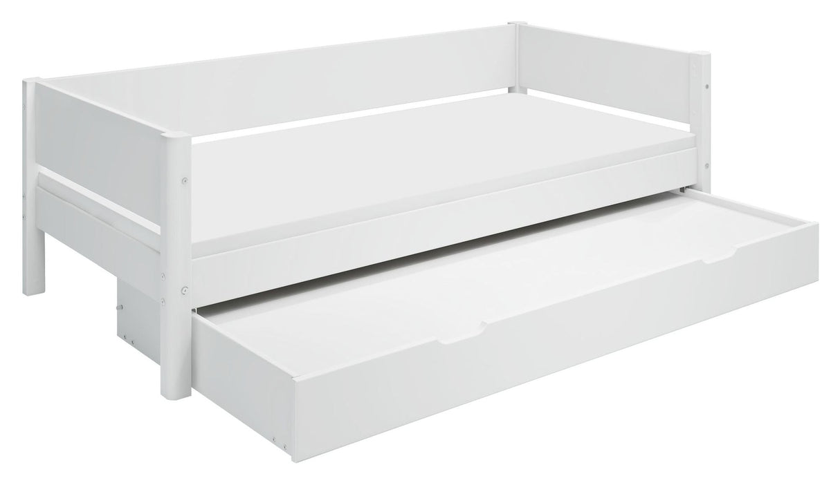 Flexa White Single bed with pull-out bed, 200x90