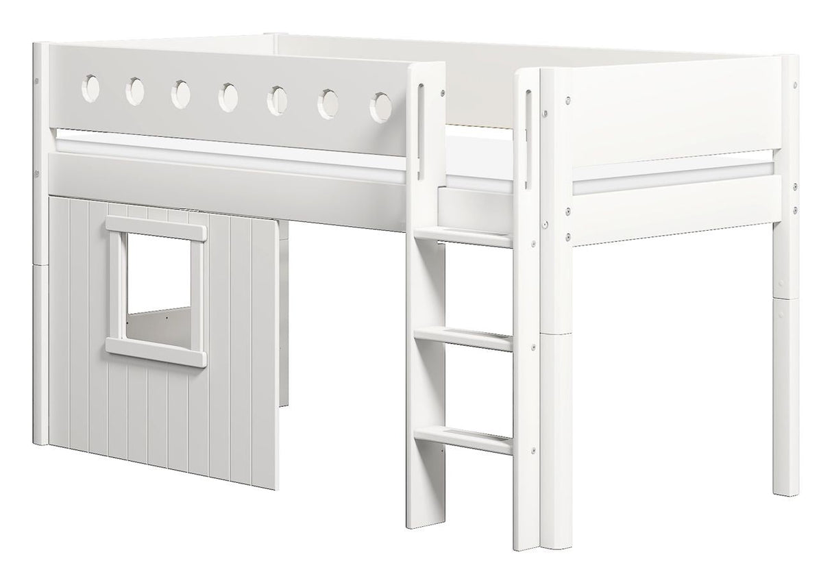 White Half-high bed, 200x90