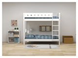 Flexa White High Bunk Bed, 200x90