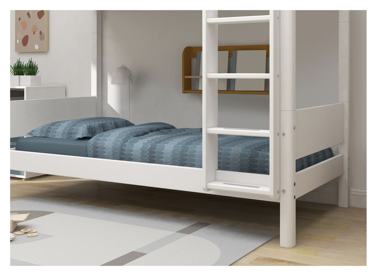 Flexa White High Bunk Bed, 200x90