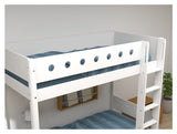 Flexa White High Bunk Bed, 200x90