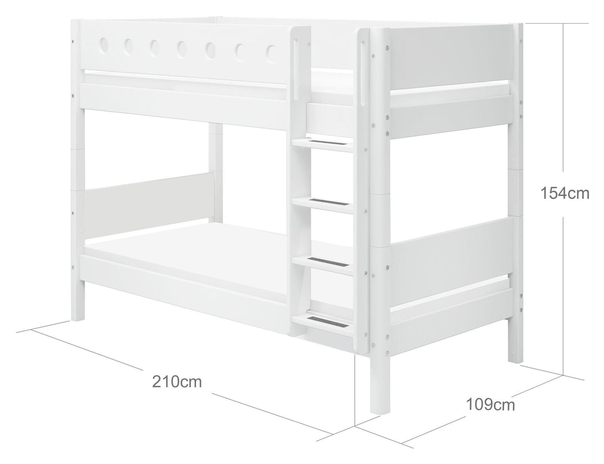 Flexa White Bunk Bed, 200x90