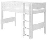 Flexa White Semi-High Bed, 200x90