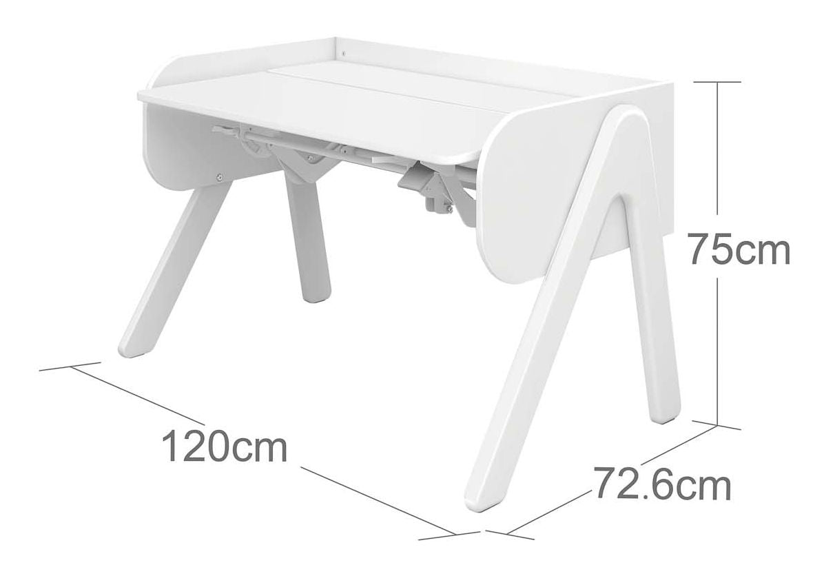 Woody Desk, White/Pine