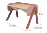 Woody Desk, Pink/Oak