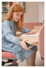 Woody Desk, Pink/Oak