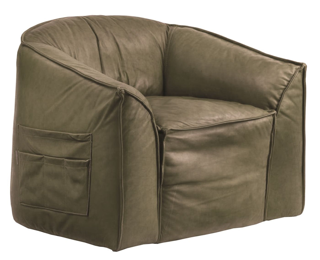 Fred Armchair - green w. black legs