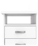 Function Desk - White w/5 drawers