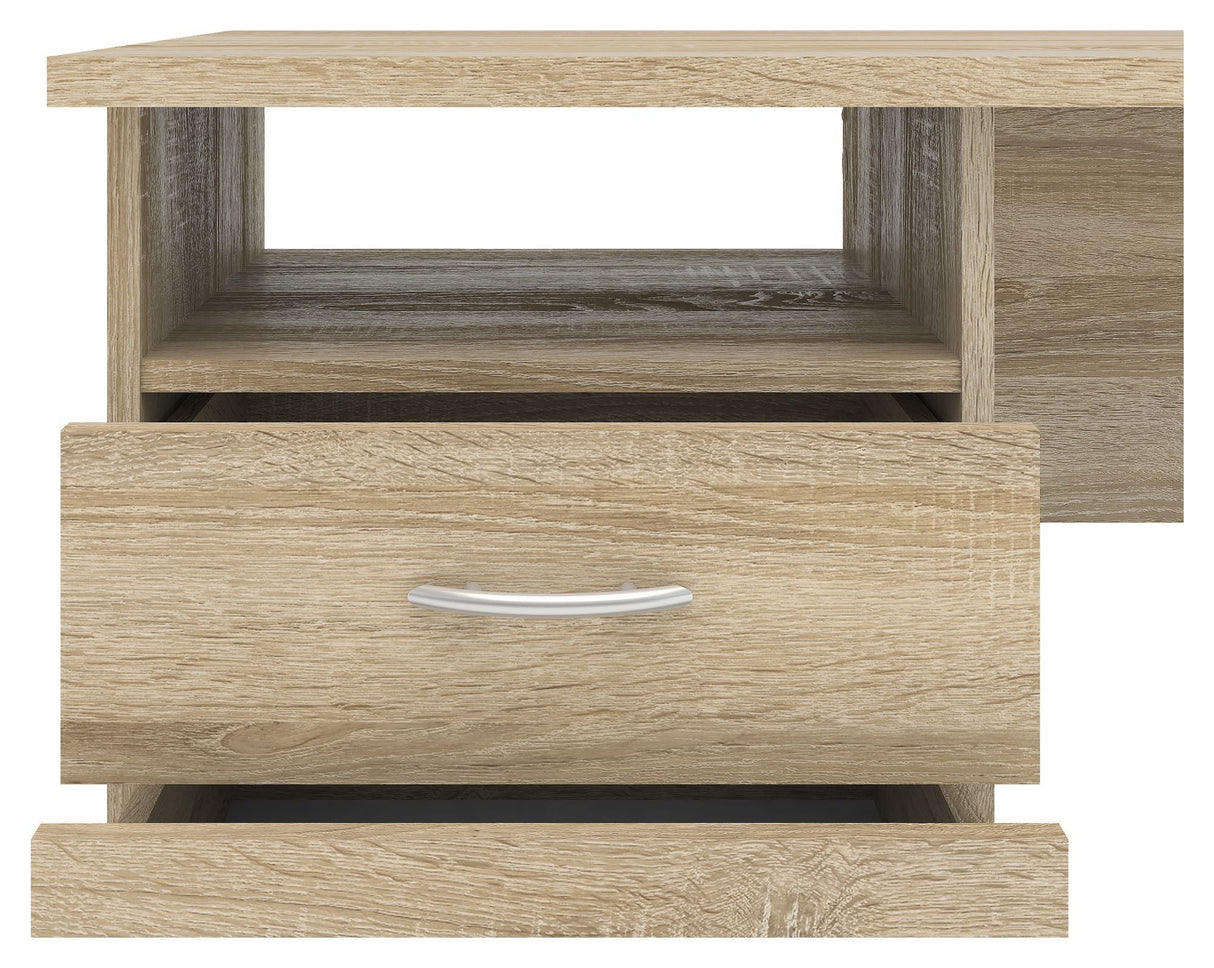 Function Desk - Light wood w/3 drawers