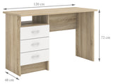 Function Desk - Light Wood/White