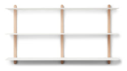 Nivo shelf D, Large, light oak/white