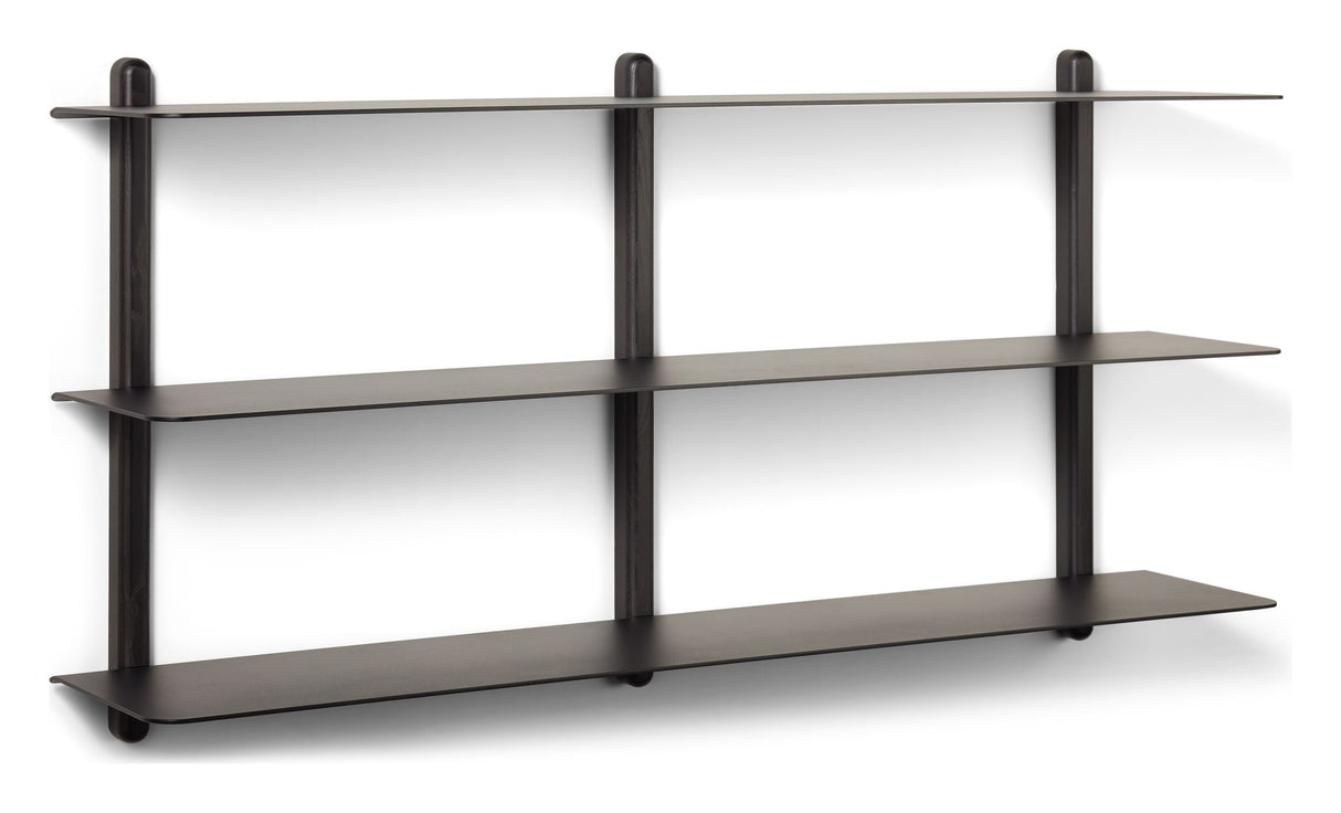 Nivo shelf D, Large, black ash/black