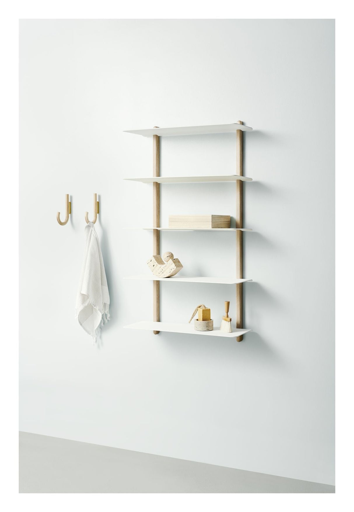 Nivo shelf E, large, light oak/white