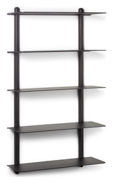 Nivo shelf E, large, black ash/black