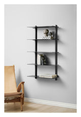 Nivo shelf E, large, black ash/black