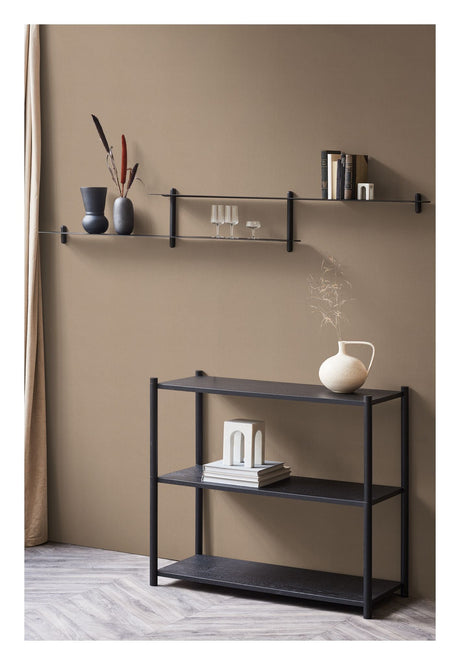 Scene rack A, black oak