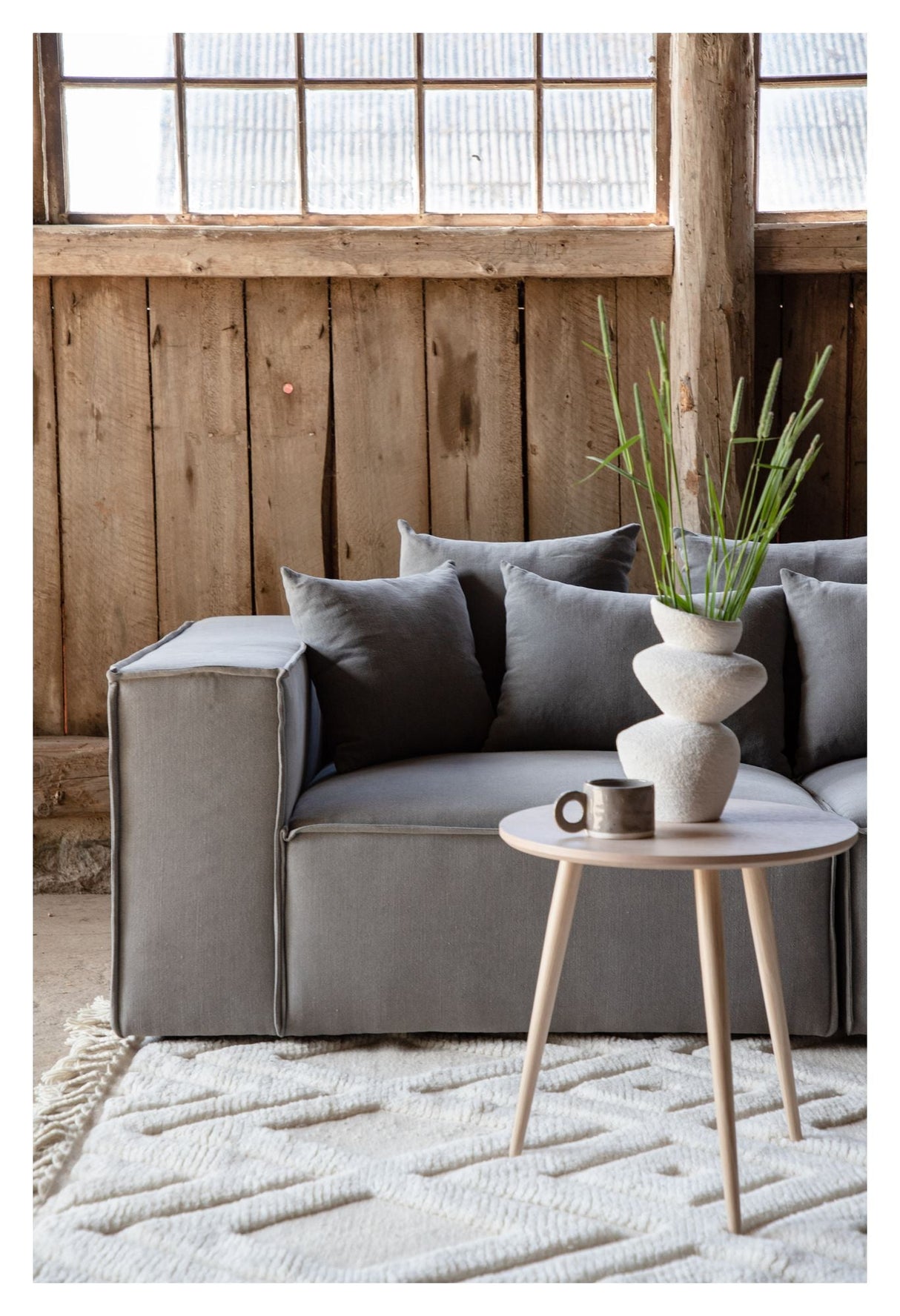 Gillholmen 3-seater sofa - Gray linen