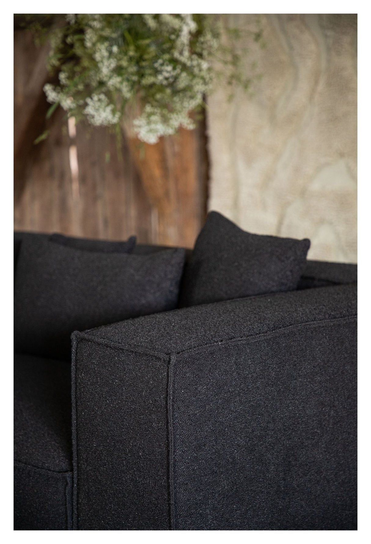 Gillholmen 3-seater sofa - Black boucle