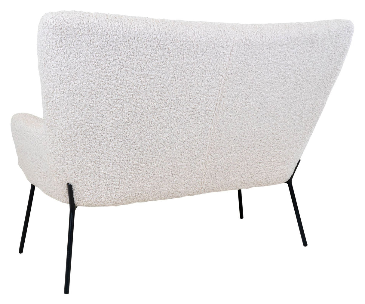 Glasgow 2-seater. Sofa with artificial lambskin, White