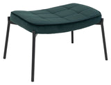 Glasgow Footstool, Green Velvet