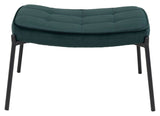 Glasgow Footstool, Green Velvet