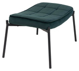 Glasgow Footstool, Green Velvet