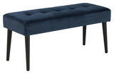 Glory bench, navy velvet