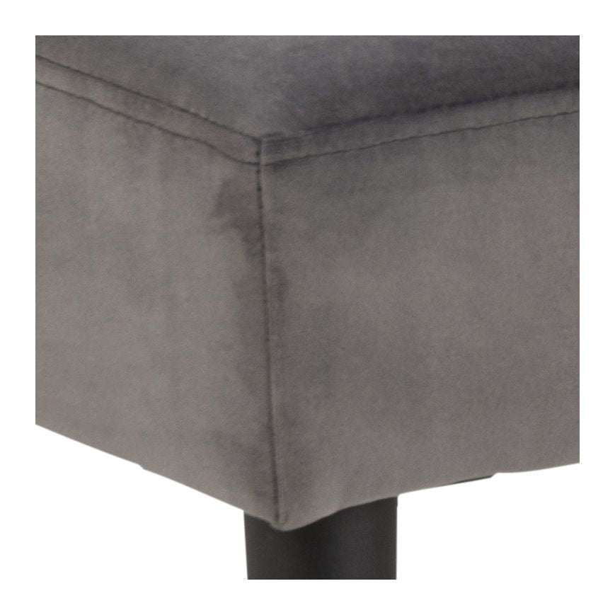 Glory bench, dark gray velvet