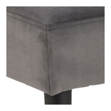 Glory bench, dark gray velvet