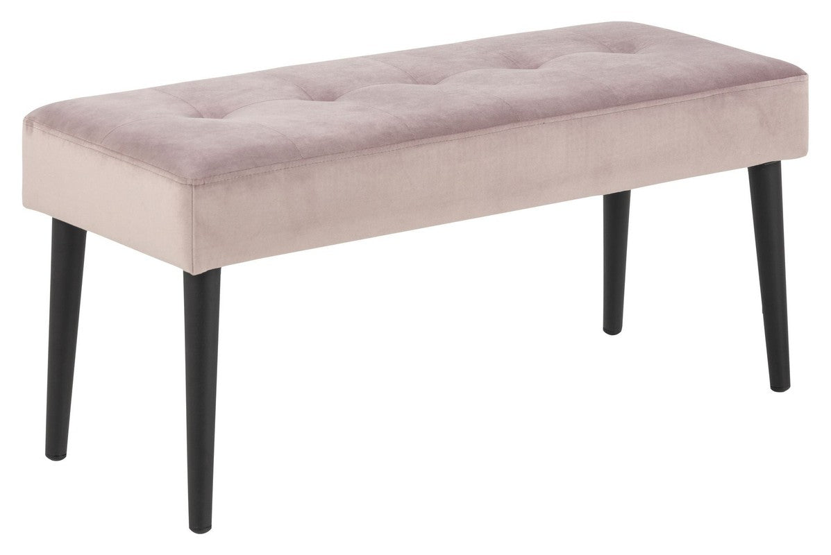 Glory bench, dusty pink velour