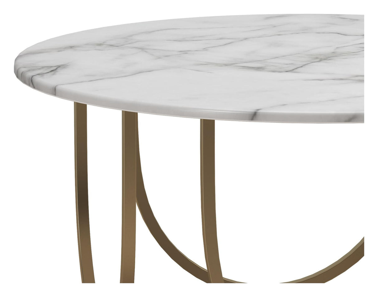 Gwyneth Coffee Table, Gold/White