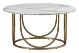 Gwyneth Coffee Table, Gold/White