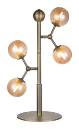 Halo Design ATOM Table Lamp, Antique Brass, Amber