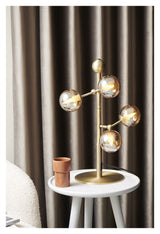 Halo Design ATOM Table Lamp, Antique Brass, Amber